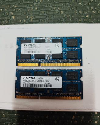 Coppia banchi RAM DDR3 8 GB totali