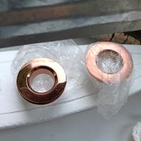 2 Copriforo lavandino in vero ottone 