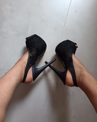 Tacchi alti con plateau 