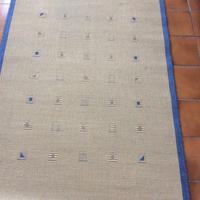 Tappeto beige e blu moderno 120x170