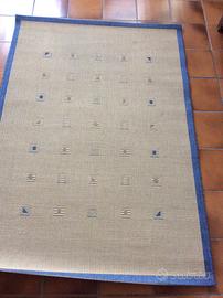 Tappeto beige e blu moderno 120x170