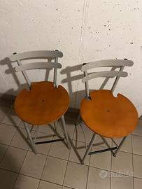 2 sgabelli alti da cucina per tavolo rialzato