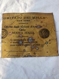 Comitato dei Mille New York 1936 cartolina
