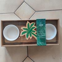 Caribe vassoio per aperitivo con ciotole 