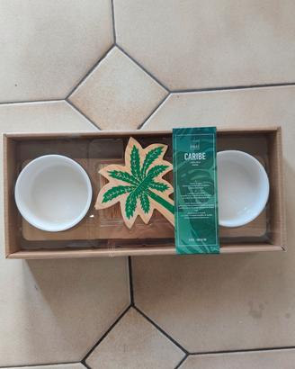 Caribe vassoio per aperitivo con ciotole 