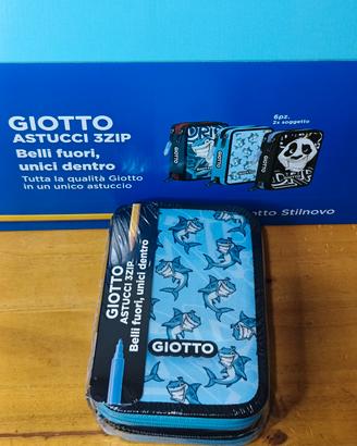 Giotto 3Zip Crypto Puppets Shark astuccio scuola