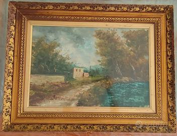 3 quadri olio su tela  paesaggi e marina  