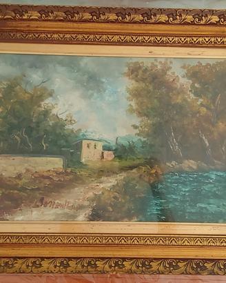 3 quadri olio su tela  paesaggi e marina  