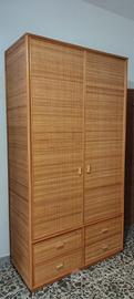 Armadio 2 ante 4 cassetti RATTAN buone condizioni