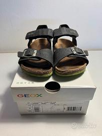 Sandali Geox J Ghita Bimbo Black / Lime 27