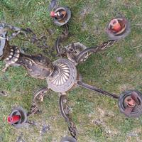 lampadario in ferro vintage