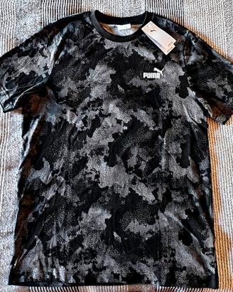 T-shirt Puma Camo nero grigio 