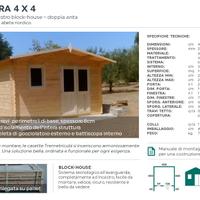 Casetta in legno 4x4 spessore 28mm blockhouse