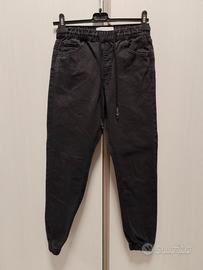 Pantaloni Jogger Bershka Denim Neri - Taglia XS