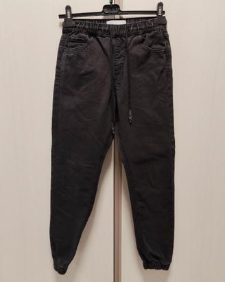 Pantaloni Jogger Bershka Denim Neri - Taglia XS