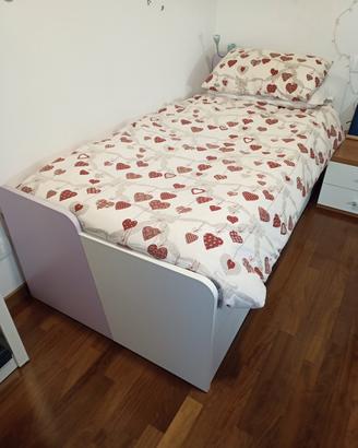 Letto singolo a doghe più letto a doghe aggiuntivo