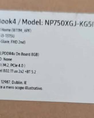 Notebook Samsung Galaxi Book 4
