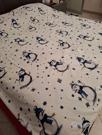 Plaid Fancy Pupazzi Neve  190x210 Nuovo  Plaid Fan