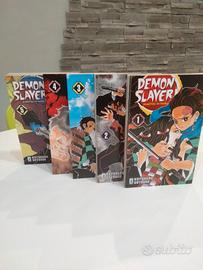 Lotto 5 Manga Demon Slayer Prima Edizione