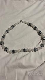 Set bracciali elastici pietre dure e argento
