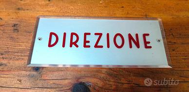 insegna DIREZIONE targa tabella insegna '60-'70 OR