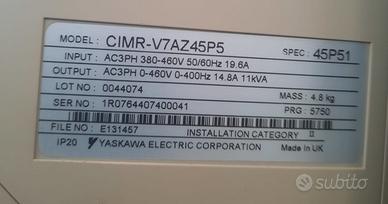 Inverter Omron V7 kw 5,5 v400 3 fase