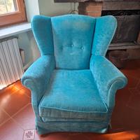 Divano tre posti e due poltrone singole Bergere