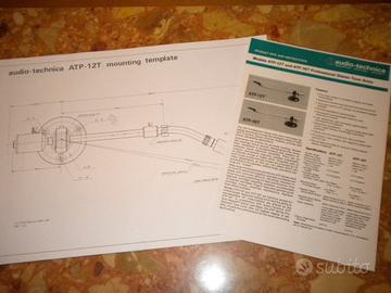 Audio-technica ATP-12T & ATP-16T mounting template