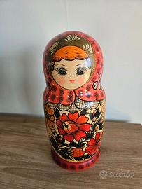MATRIOSKA VINTAGE BAMBOLINE RUSSE 10 PEZZI LEGNO
