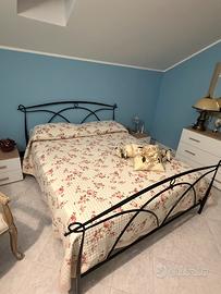 Letto in ferro battuto, piu rete a doghe