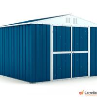 Box capanno giardino Acciaio 327x269 132kg blu