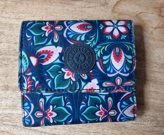 Portafoglio Kipling fantasia floreale blu