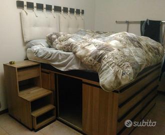 Camera matrimoniale letto contenitore orientale