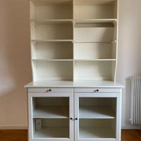 Credenza vetrina con libreria bianca ikea