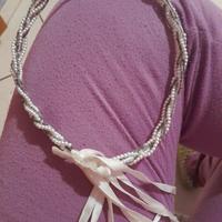 Vestito da comunione con cerchietto per capelli