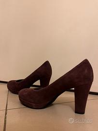 Scarpe scamosciate bordeaux taglia 37