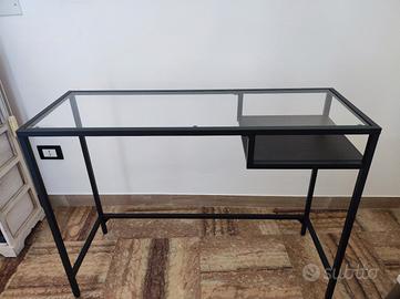 scrivania per laptop IKEA VITTSJÖ metallo/vetro