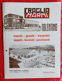 Listino prezzi Caglia Marmi Tolentino del 1979