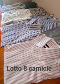 Lotto 8 camicie uomo estive M