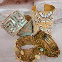 5 bracciali rigidi vintage Boho chic 