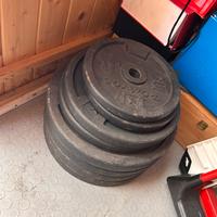 Pesi palestra, panca e rack