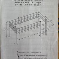 Letto semi-elevato con scaletta bambini e ragazzi