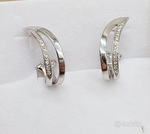 COD.110A.25OROCCHINI ORO BIANCO 18K 750 BRILLANTI