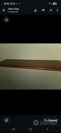 mensola legno massiccio con supporti per muro 