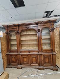 armadio vetrinetta in legno massello