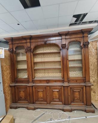 armadio vetrinetta in legno massello