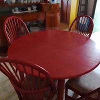 tavolo ciliegio allungabile  con 4 sedie - legno m