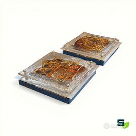 COPPIA APPLIQUE Design ANGELO BROTTO Vetri Murano