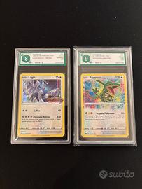 Carte Pokémon Rayquaza 138 graad9+Lugia swsh069