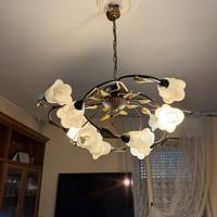 Lampadario in ferro battuto